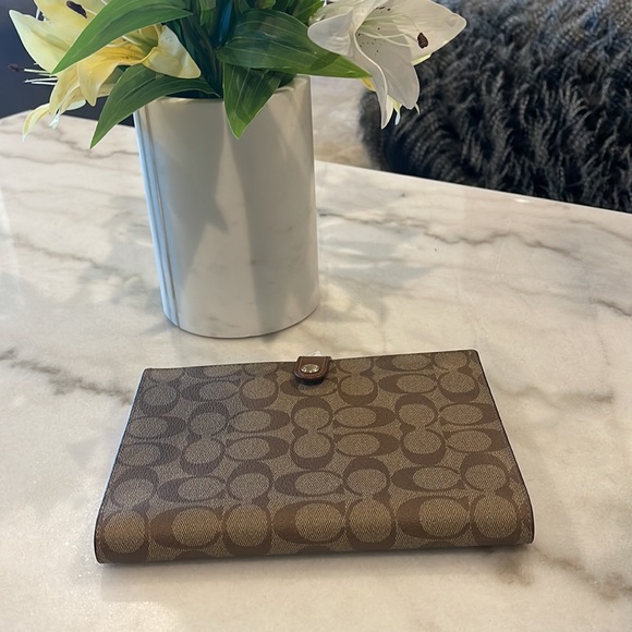 New COACH Signature Canvas Notebook , planner, journal, diary beige brown - Picture 6 of 12